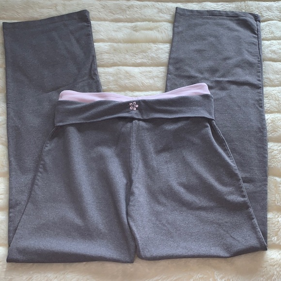 Tuff athletics Y2K grey and pink flare leg yoga Athletic pants M Rare - Picture 5 of 7